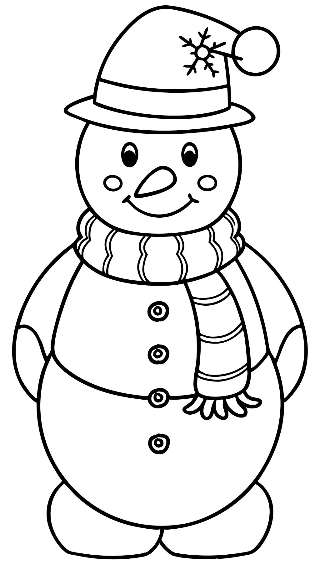 Get Free Cute Printable Snowman - Printable%20snowman%20coloring%20pages.webp